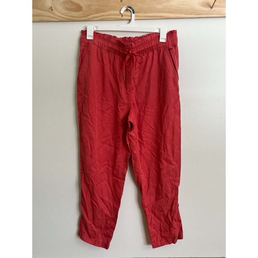 Loft Pull on Pants Lightweight Coral Straight Leg Coral Women Sz Large NWT Large